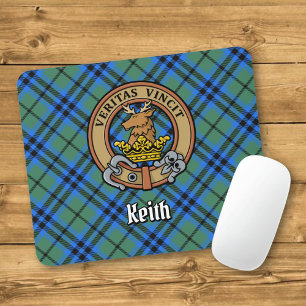 Clan Keith-vapen över tartan Musmatta