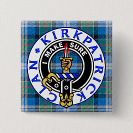 CLAN KIRKPATRICK CREST on TARTAN SQUARE Knapp