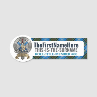 Clan Kirkpatrick Society  - CKS  Namn Märke #1 Namnbricka