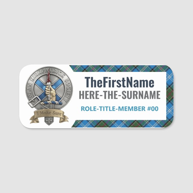 Clan Kirkpatrick Society - CKS Namn Märke #2 Namnbricka (Framsida)