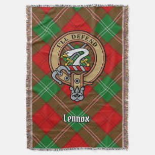 Clan Lennox-vapen över tartan Filt