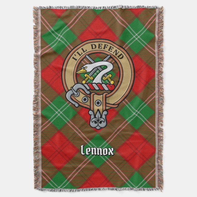 Clan Lennox-vapen över tartan Filt (Framsidan Vertikal)