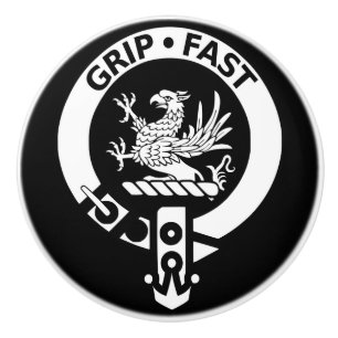 Clan Leslie Crest Badge Draghandtag Knopp