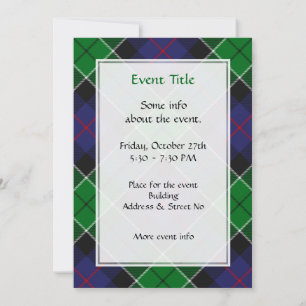 Clan Leslie Jakt Tartan Inbjudningar