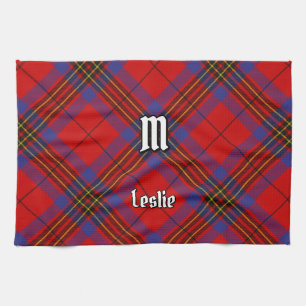 Clan Leslie Röd Tartan Kökshandduk