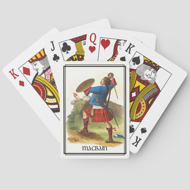 Clan MacBain Classic Skottland Däck Spelkort (Baksidan)