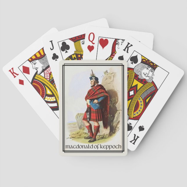 Clan MacDonald av Keppoch Klassiska Skottland Spelkort (Baksidan)