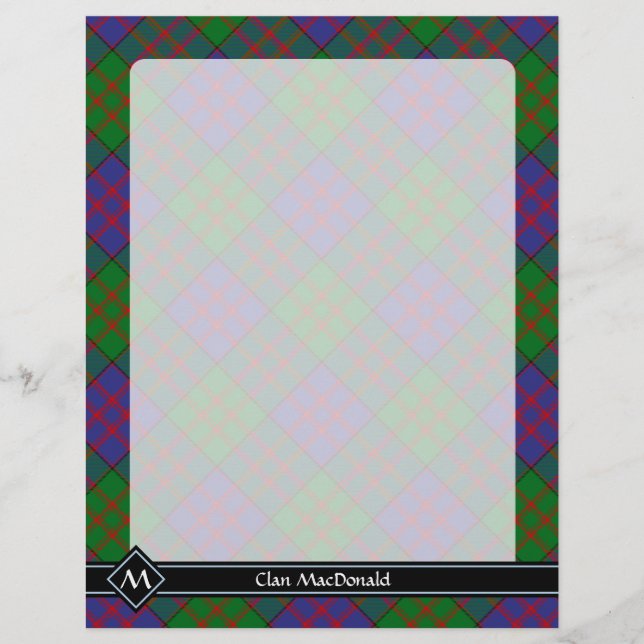 Clan MacDonald Tartan Flyer (Framsidan)