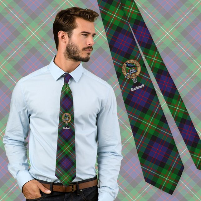 Clan MacDonell of Glengarry Crest over Tartan Slips (Skapare uppladdad)