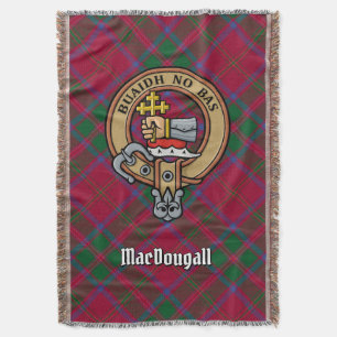 Clan MacDougall-vapen över tartan Filt