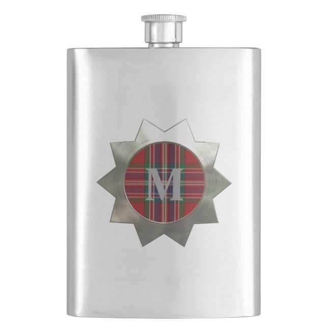 Clan MacFarlane Plaid Monogram Flaske Fickplunta (Framsidan)