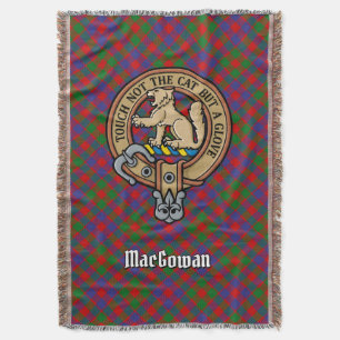 Clan MacGowan-vapen över tartan Filt