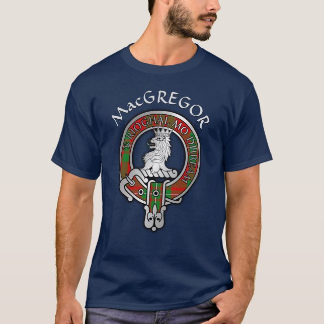Clan MacGregor-vapen & Tartan T-Shirt (Framsida)
