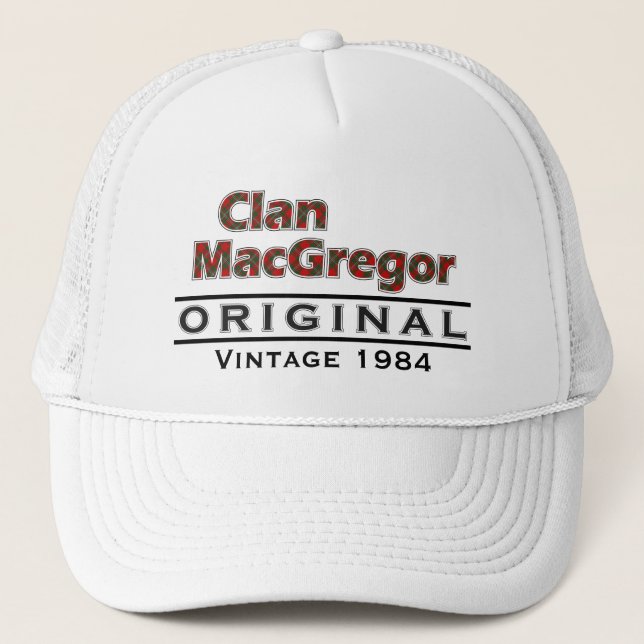 Clan MacGregor Vintage Anpassa Ditt Födelseår Truckerkeps (Framsida)