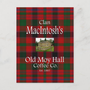 Clan MacIntosh's gamla Moy Hall kafferost Vykort