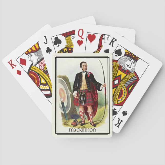 Clan MacKinnon Classic Skottland Däck Casinokort (Baksidan)