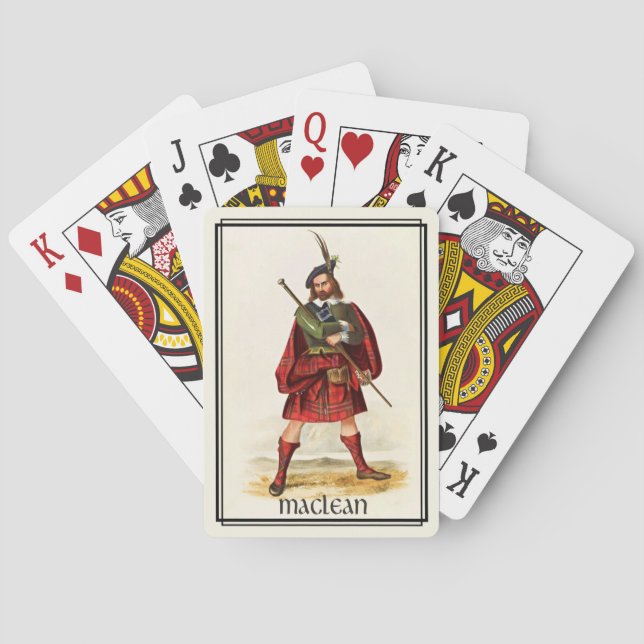 Clan MacLean Classic Skottland Däck Spel Kort (Baksidan)