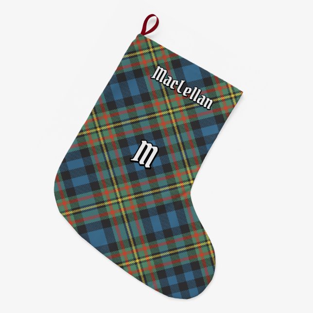 Clan MacLellan Ancient Tartan Stor Julstrumpa (Framsidan (Hängande))