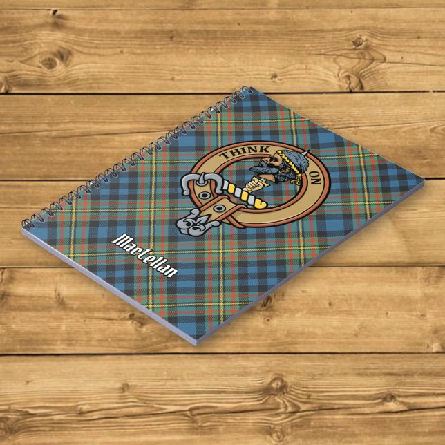 Clan MacLellan vapen över gammal tartan Anteckningsbok (Skapare uppladdad)