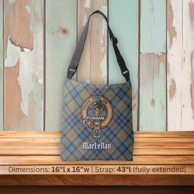 Clan MacLellan-vapen över gammal tartan Axelväska (Skapare uppladdad)