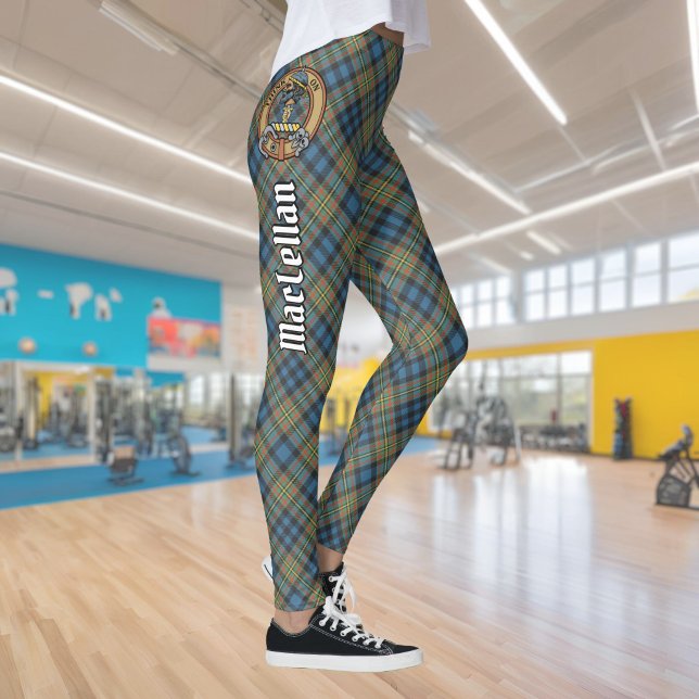 Clan MacLellan vapen över gammal tartan Leggings (Skapare uppladdad)