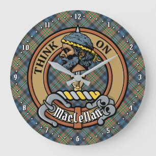 Clan MacLellan vapen över gammal tartan Stor Klocka