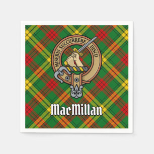 Clan MacMillan vapensköld över tartan Pappersservett