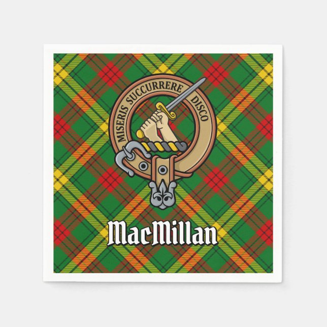 Clan MacMillan vapensköld över tartan Pappersservett (Framsidan)