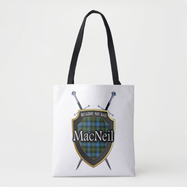 Clan MacNeil Svärd och Sköld Tartan Plaid Tygkasse (Framsida)