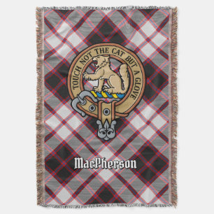 Clan MacPherson-vapen över jakt-tartan Filt