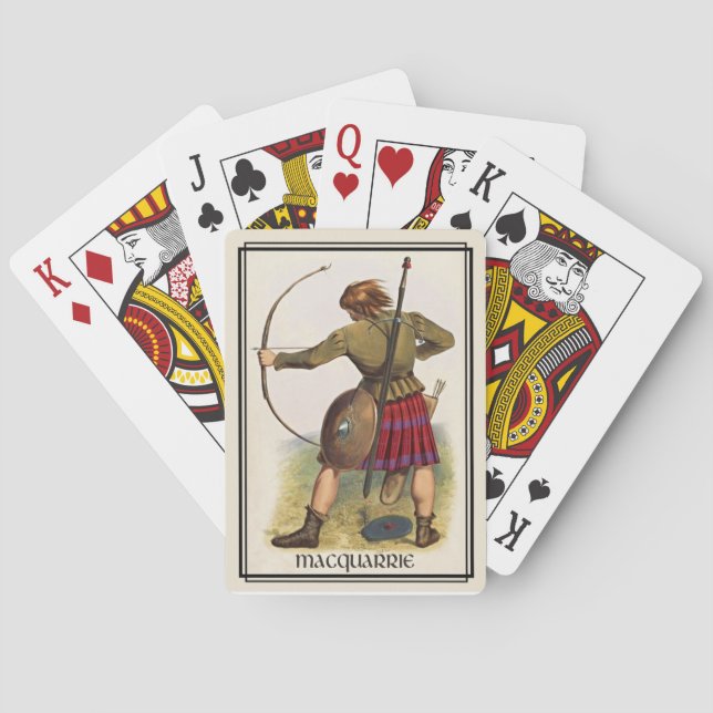 Clan MacQuarrie Classic Skottland Däck Kortlek (Baksidan)