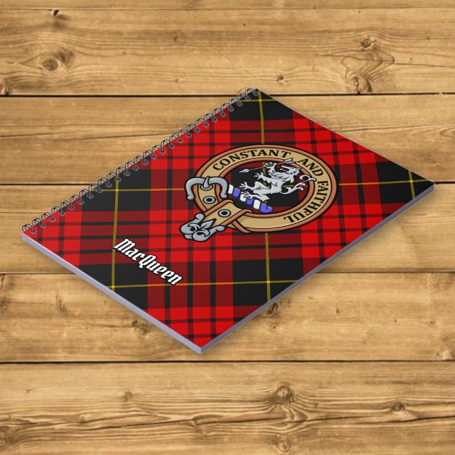 Clan MacQueen Crest över Tartan Anteckningsbok (Skapare uppladdad)