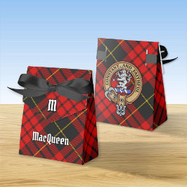 Clan MacQueen Crest över Tartan Presentaskar