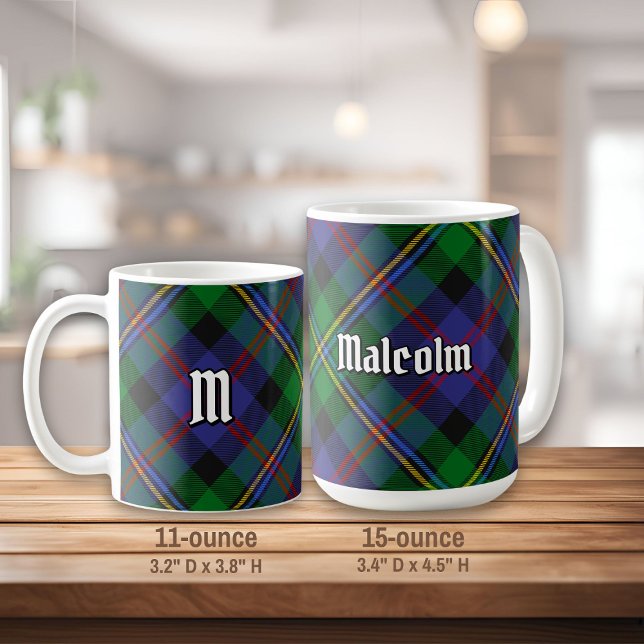 Clan Malcolm Tartan Kaffemugg (Skapare uppladdad)