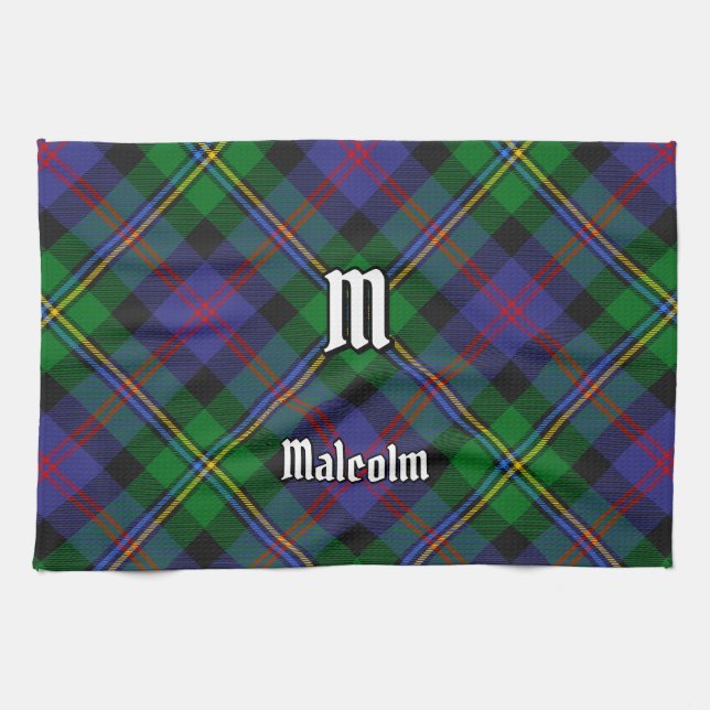 Clan Malcolm Tartan Kökshandduk (Horisontell)