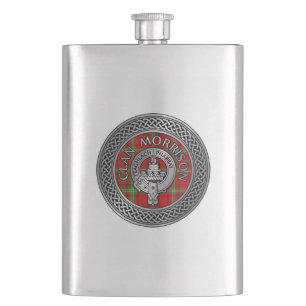 Clan Morrison Crest & Tartan Knut Flask Fickplunta