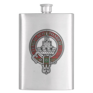 Clan Morrison-vapen och Tartan-flaska Fickplunta