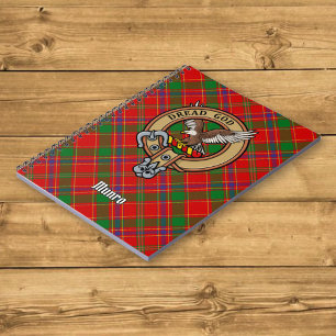 Clan Munro-vapen över tartan Anteckningsbok