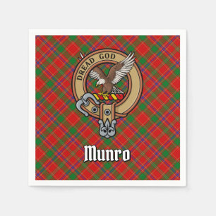 Clan Munro-vapen över tartan Pappersservett