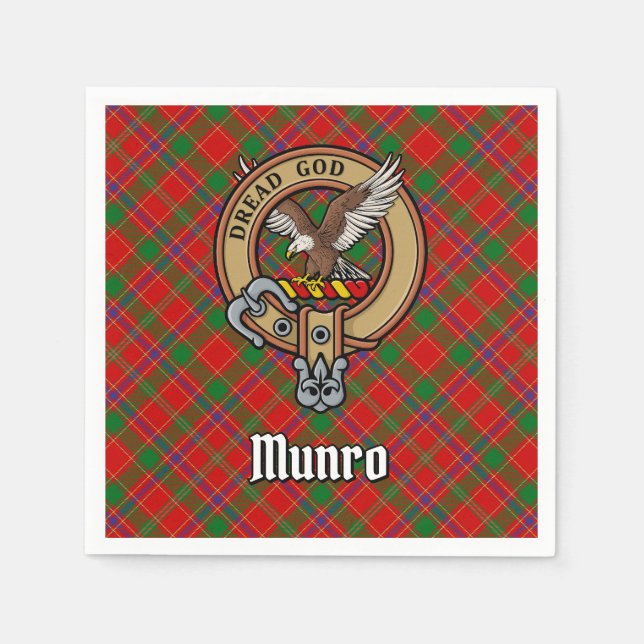 Clan Munro-vapen över tartan Pappersservett (Framsidan)