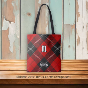 Clan Ramsay Röd Tartan Tygkasse