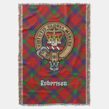 Clan Robertson vapen över tartan