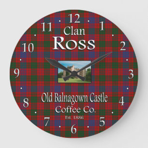 Clan Ross Old Balnagown Castle Kaffe Co. Stor Klocka