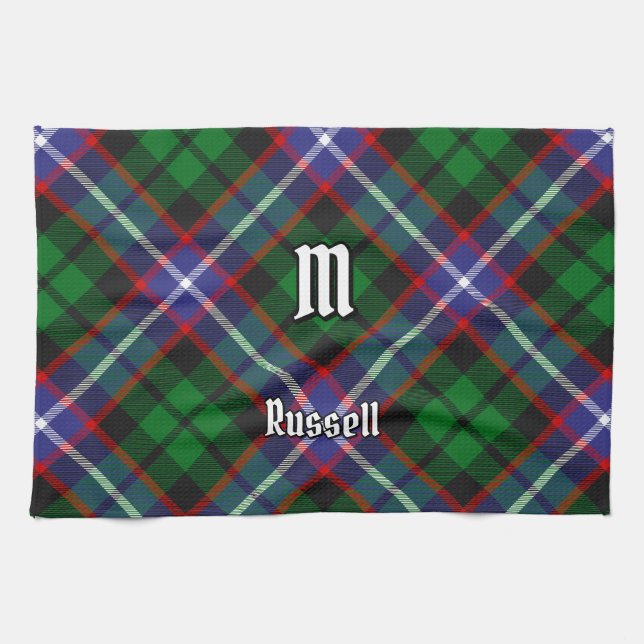 Clan Russell Tartan Kökshandduk (Horisontell)