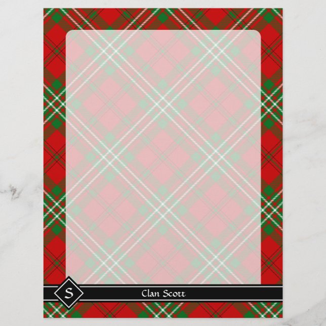 Clan Scott Röd Tartan Flyer (Framsidan)