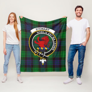 Clan Stewart gammal modern (Stuart) av Bute Tartan Fleecefilt