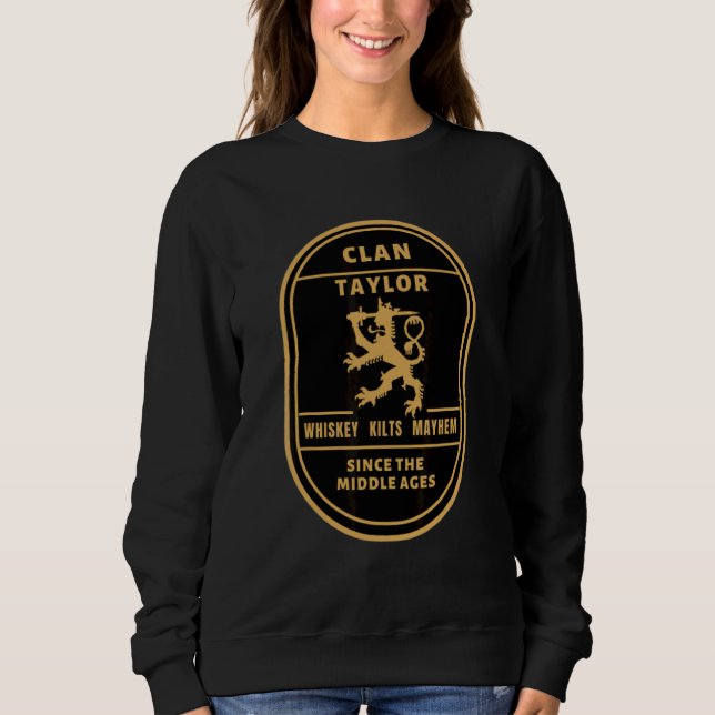 Clan Taylor skotskt ursprung höglandslekar T Shirt (Framsida)