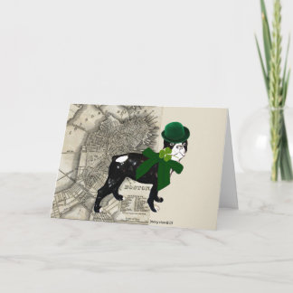 Clancey O Doggy St patricks day Card Kort