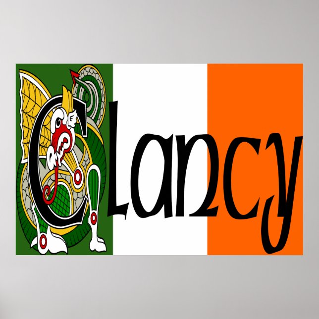 Clancy Celtic Dragon Poster Skriv ut (Framsidan)