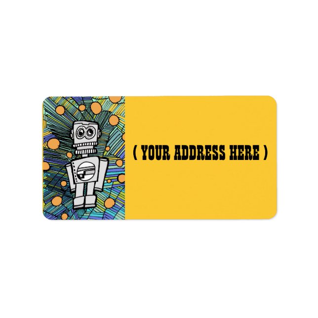 Clanky de Robot-Adressetiketterna Adressetikett (Framsidan)